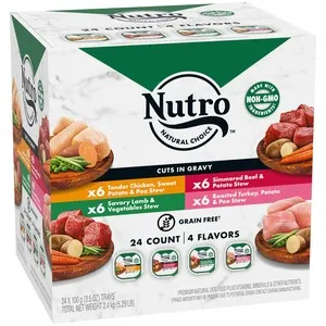 24Pk Nutro Cuts In Gravy 4 Flavor Trays Multi Pack - Food